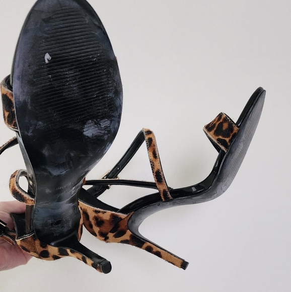 NINE WEST Leopard Print Calf Hair Womens Heels Size 6 - Picture 5 of 5